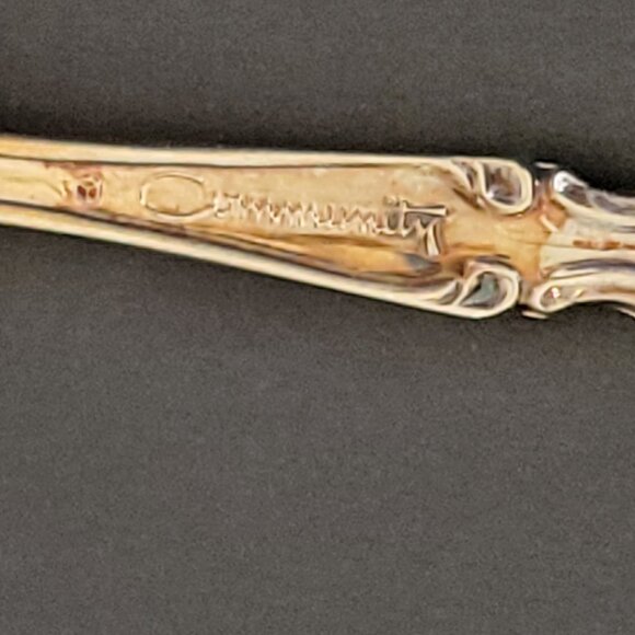 Community Silverplate Ornate Serving Spoon Vintage Flatware - Picture 5 of 5